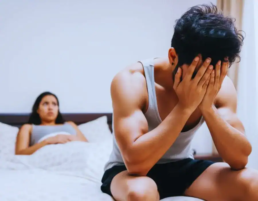 Image of upset man in need of erectile dysfunction treatment Newark-on-Trent